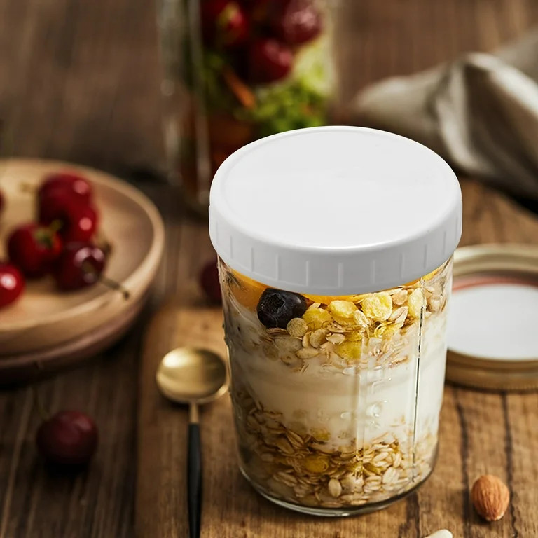 16 Pack Wide Mouth Mason Jar Lids,Plastic Storage Caps for Canning Jars,Leak-Proof and Anti-Scrat... | Walmart (US)