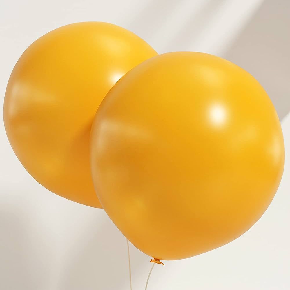 Yellow Balloons 18 Inch 12 Pcs Lemon Yellow Party Balloons Mustard Yellow Balloon for Birthday Fa... | Amazon (US)