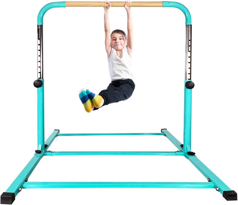 PreGymnastic Updated Gymnastics Bar-No Wobble Gymnastic Bar for Kids, Weight Limit 350 lbs, Gymna... | Amazon (US)