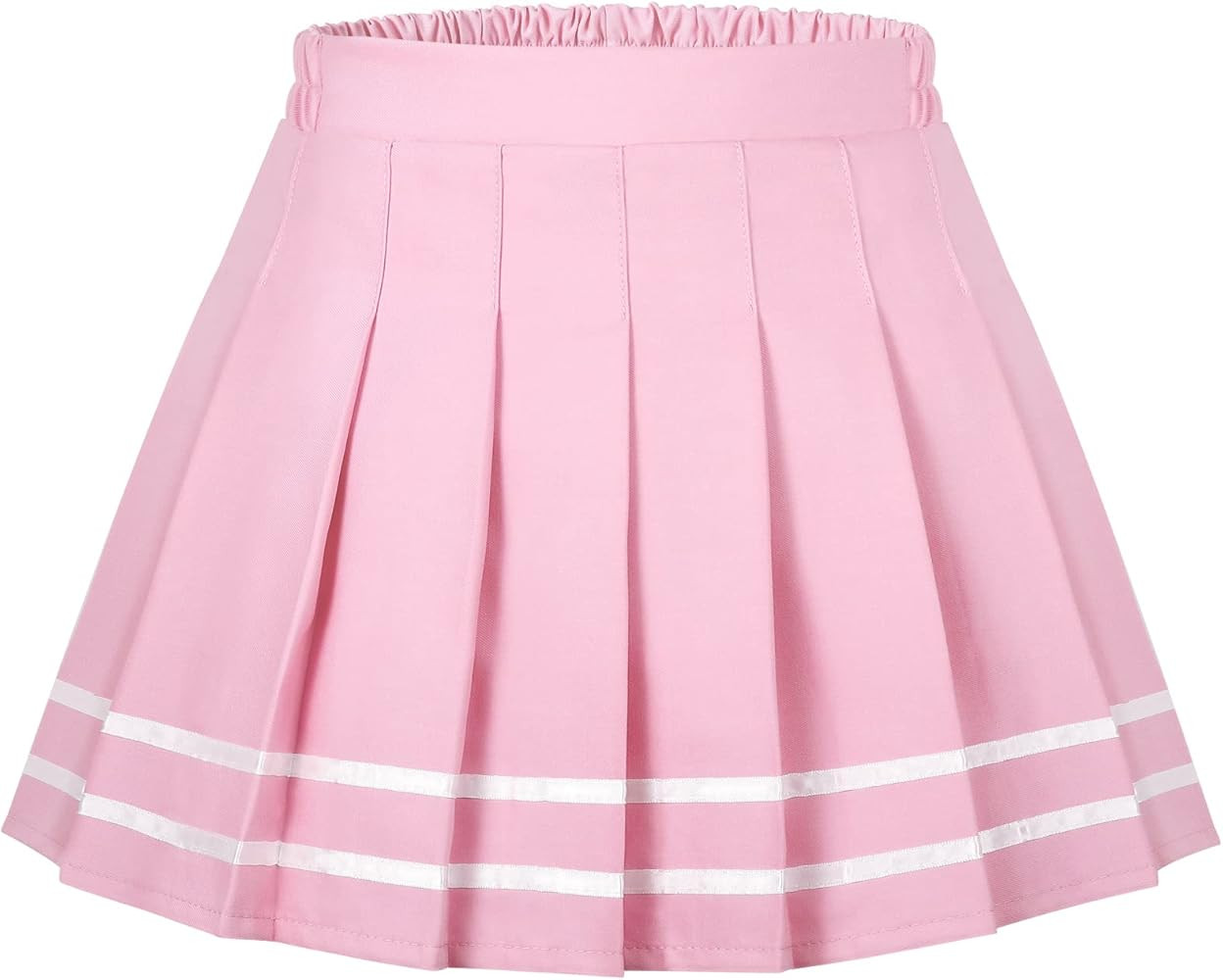 Auranso Girls Pleated Skirt Kids Tennis Elastic Waist Uniform Plaid Skirt 4-14 Y | Amazon (US)