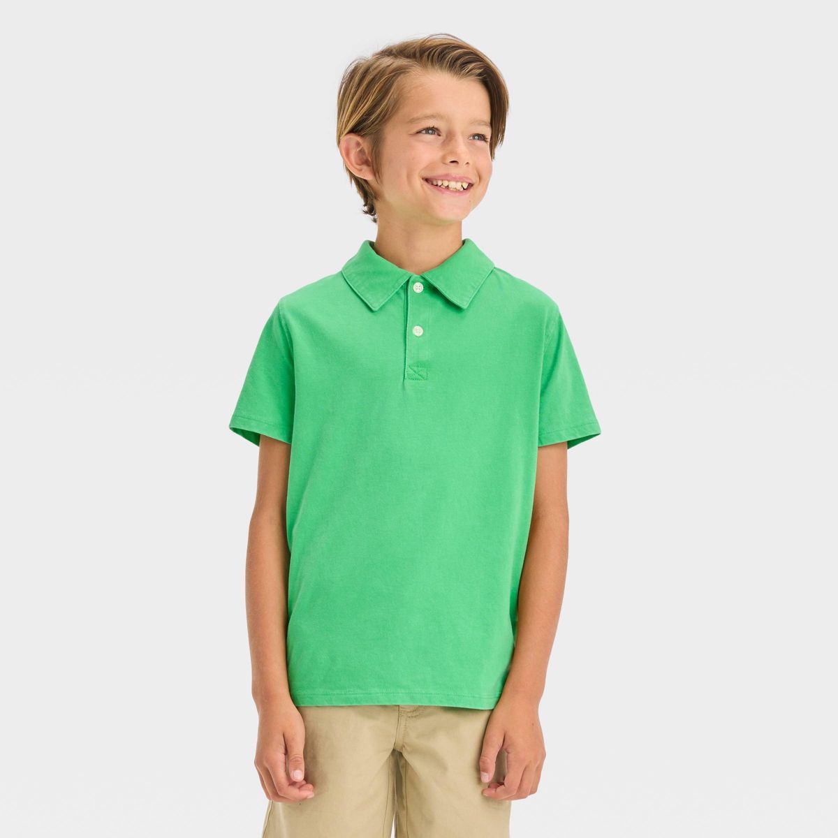 Boys' Short Sleeve Washed Polo Shirt - Cat & Jack™ | Target