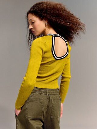 Old Navy x Christopher John Rogers Long-Sleeve Back Keyhole Sweater | Old Navy (US)