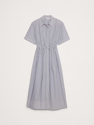 Cotton Poplin Open-Back Shirt Dress | Banana Republic (US)