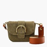 Crossbody buckle bag in Italian suede | J.Crew US