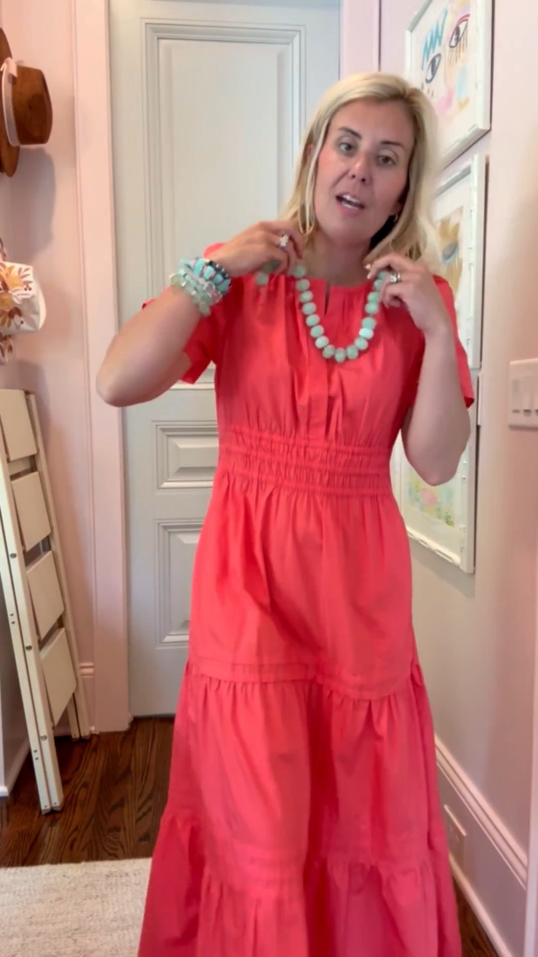 The most flattering dress that comes in so many colors and it’s affordable! That makes it a yes dress! I’m in xs & 8 sandal. 
*Use my code Catherine20 at Allie + Bess 
￼

#LTKSeasonal #LTKmomlife #LTKgrwm