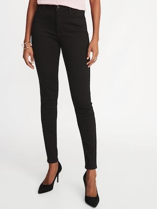 High-Rise Built-In Warm Rockstar Super Skinny Black Jeans for Women | Old Navy US