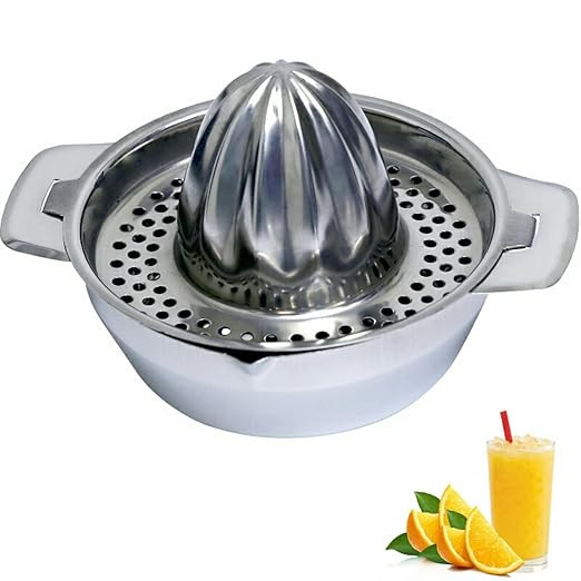 Lu Cucina Citrus Juicer & Strainer - Stainless Steel - Make Your Own Orange - Grapefruit - Lemon ... | Amazon (US)