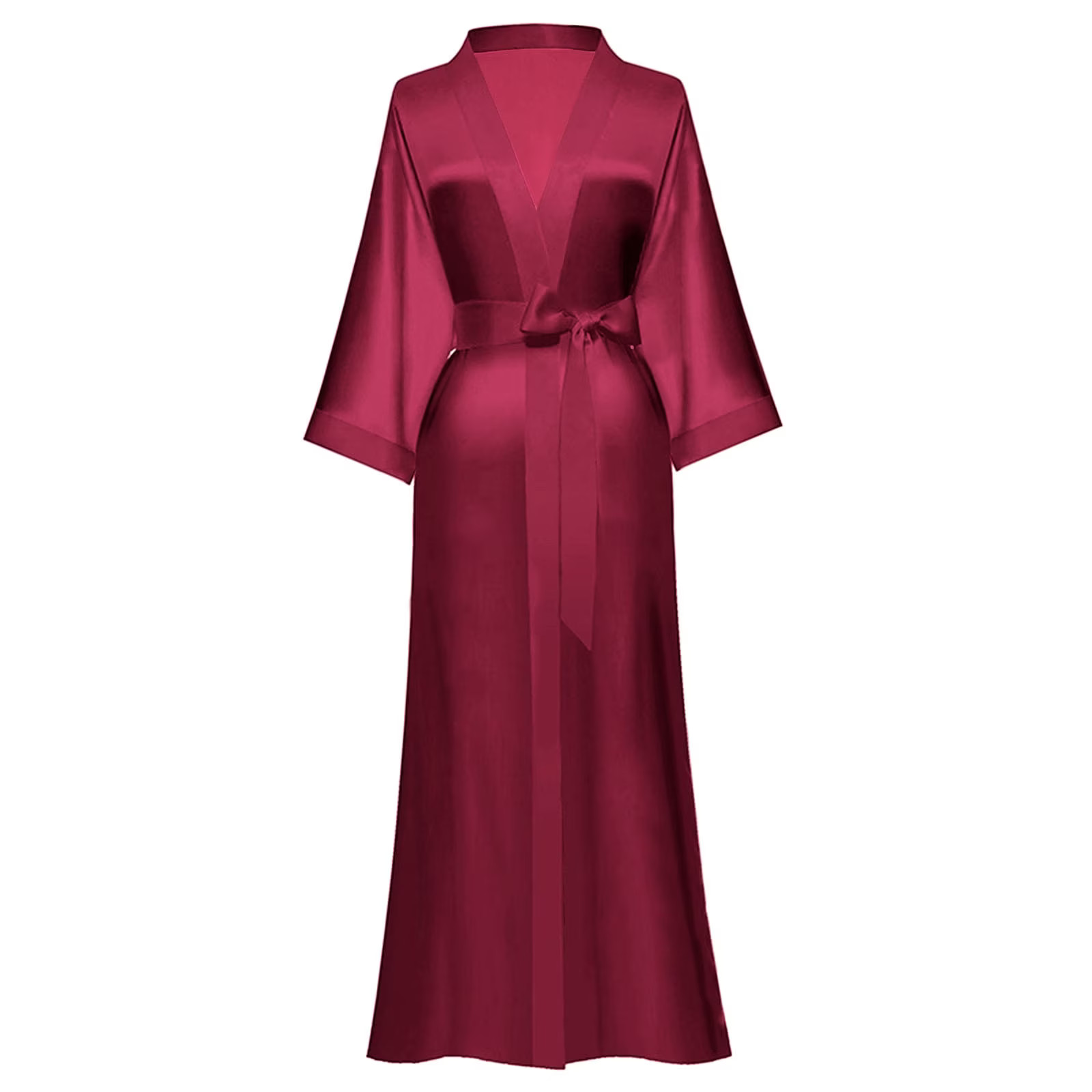 Long Silk Kimono Robes for Women Lightweight Silky Satin Floral Bathrobe Soft Cozy Ladies Housecoat Loungewear | Walmart (US)