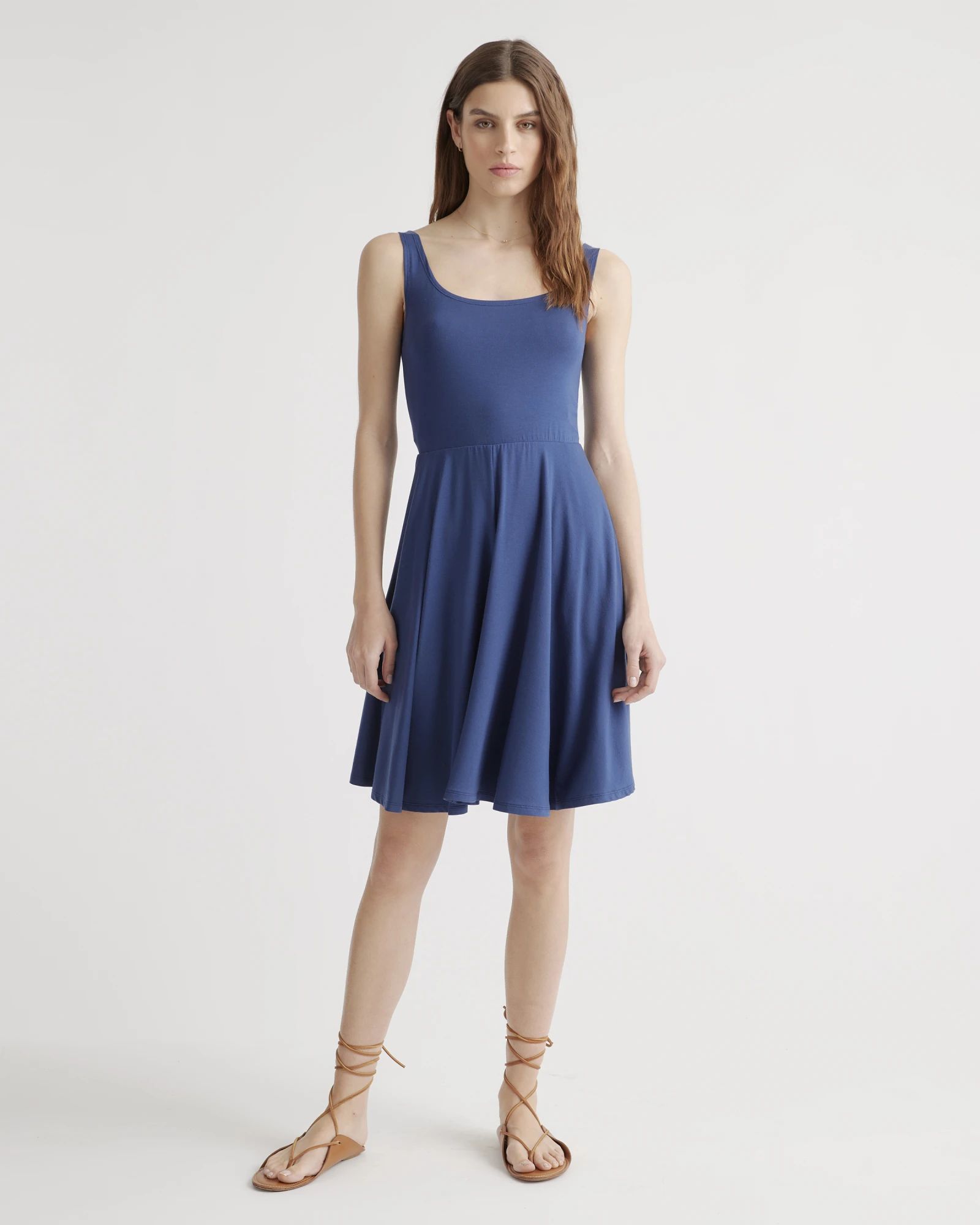 Tencel Jersey Fit & Flare Mini Dress | Quince