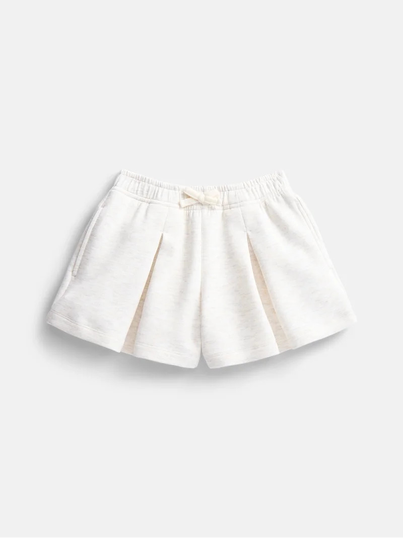 Wonder Nation Toddler Girls Athletic Pleated Shorts with Bow, Sizes 12M-5T | Walmart (US)