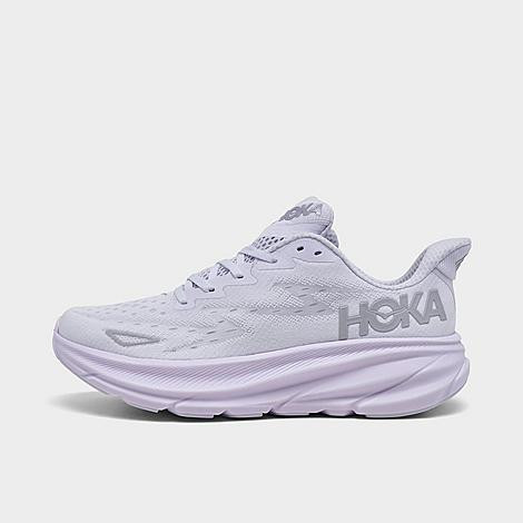 Hoka Women's Clifton Running Shoes in Purple/Starlight Glow Size 9 Nylon/Polyester/Knit | Finish Line (US)