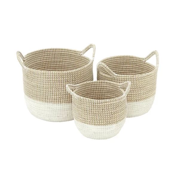 3 Piece Seagrass Basket Set | Wayfair North America