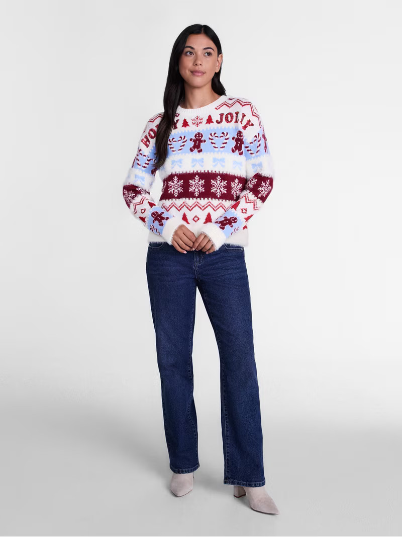 Holiday Time Women's Embellished Christmas Sweater, Midweight, Sizes XXS-XXL | Walmart (US)