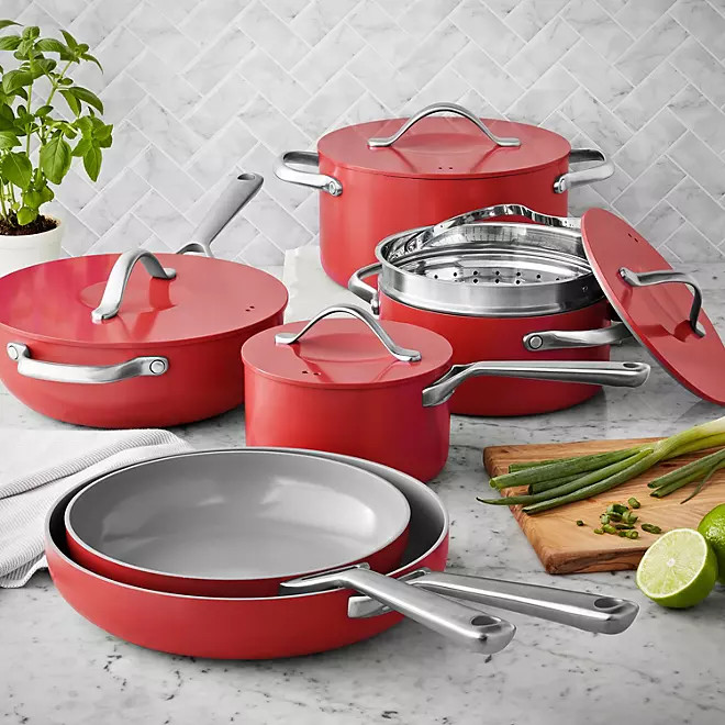 Member's Mark 11-Piece Modern Ceramic Cookware Set (Assorted Colors) | Sam's Club