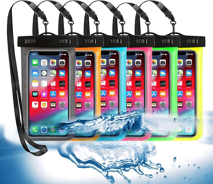 6 Pack Universal Waterproof Phone Pouch, Large Phone Waterproof Case Dry Bag IPX8 Outdoor Sports ... | Amazon (US)