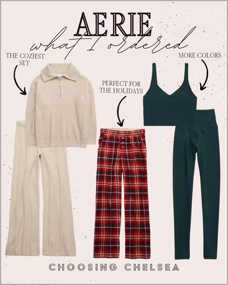 Aerie - aerie set - athletic set - leggings set - pajama pants - comfy outifts 

#LTKhome #LTKstyletip #LTKHoliday