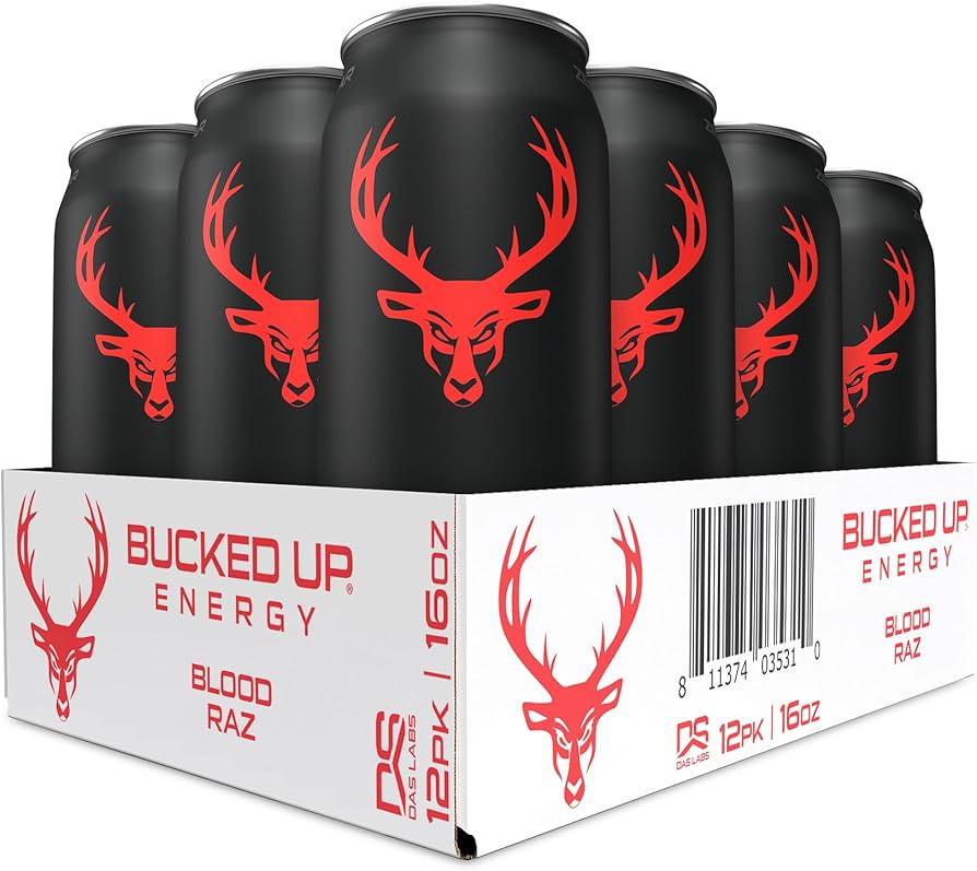 Bucked Up Energy Drink 300mg (Blood Raz) (12 CT) | Amazon (US)