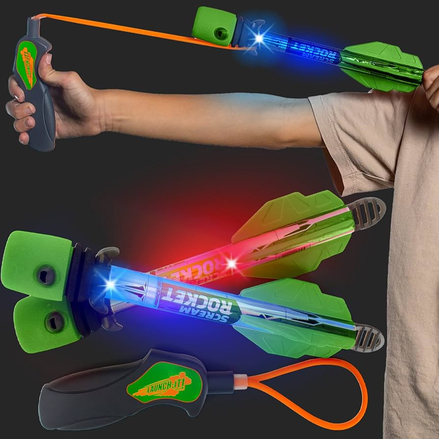 Light Up Foam Rocket Toys for Kids: Best LED Rocket Launcher Slingshot Lights Up & Makes Noise! f... | Amazon (US)