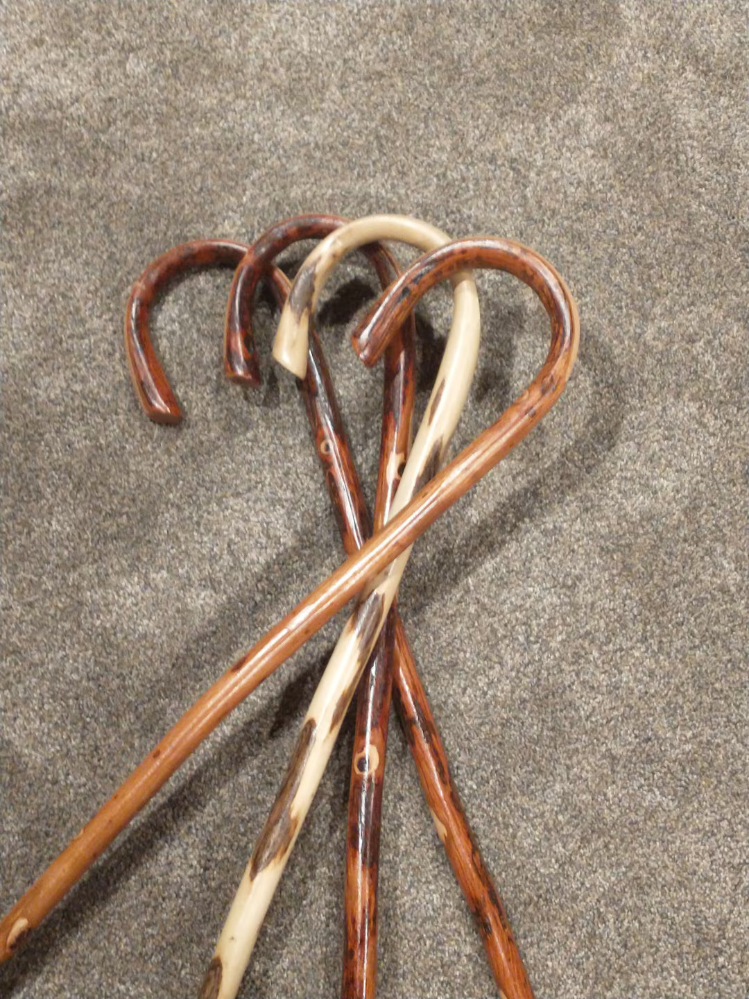 Shrub Cane Stockmans Cane Hardwood Staff Bent Handle - Etsy | Etsy (US)