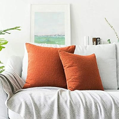 Kevin Textile Decor Solid Decorative Toss Pillow Case Striped Jacquard Cushion Cover with Hidden ... | Amazon (US)