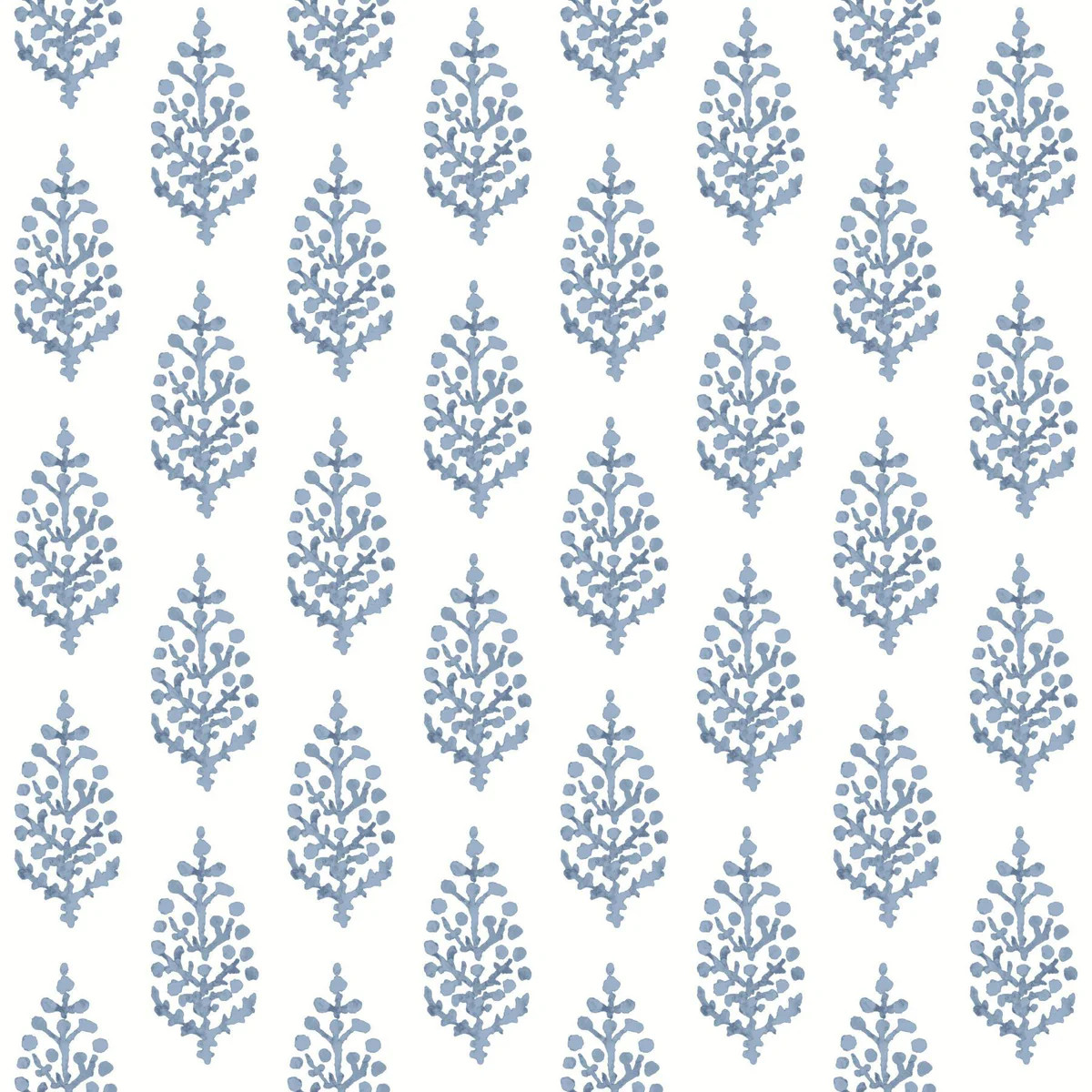 York Paisley On Calico Blue Wallpaper | DecoratorsBest