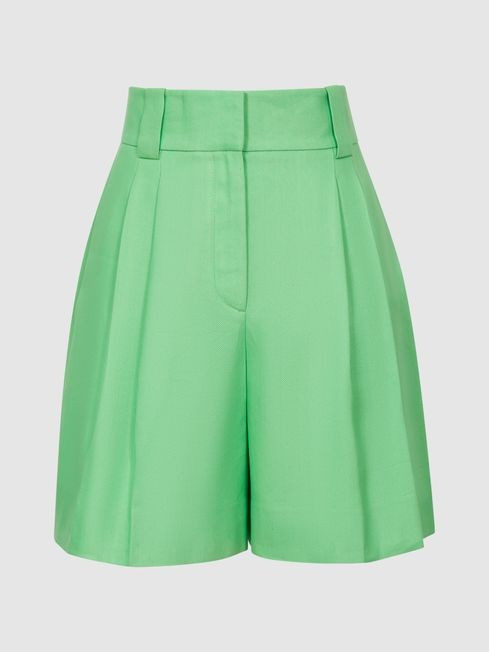 Reiss Green Gracey Tailored Shorts | Reiss (UK)