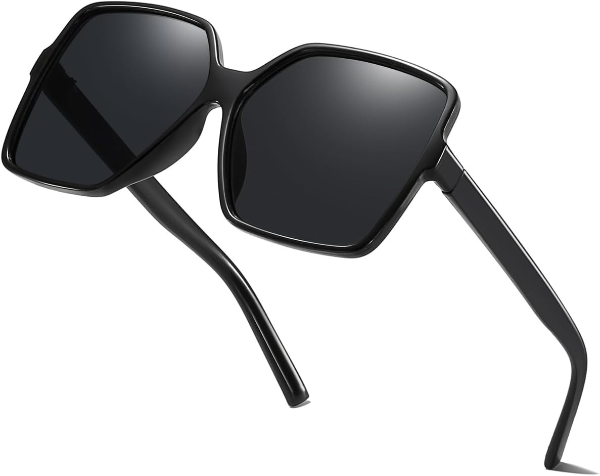 Women's Chic Square Oversized Sunglasses Big Large Fashion Shades | Amazon (US)