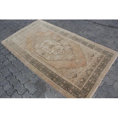 Vintage Beige Turkish Rug - Muted Anatolian Carpet Ideal for Stylish Living Room Decor | Wayfair North America