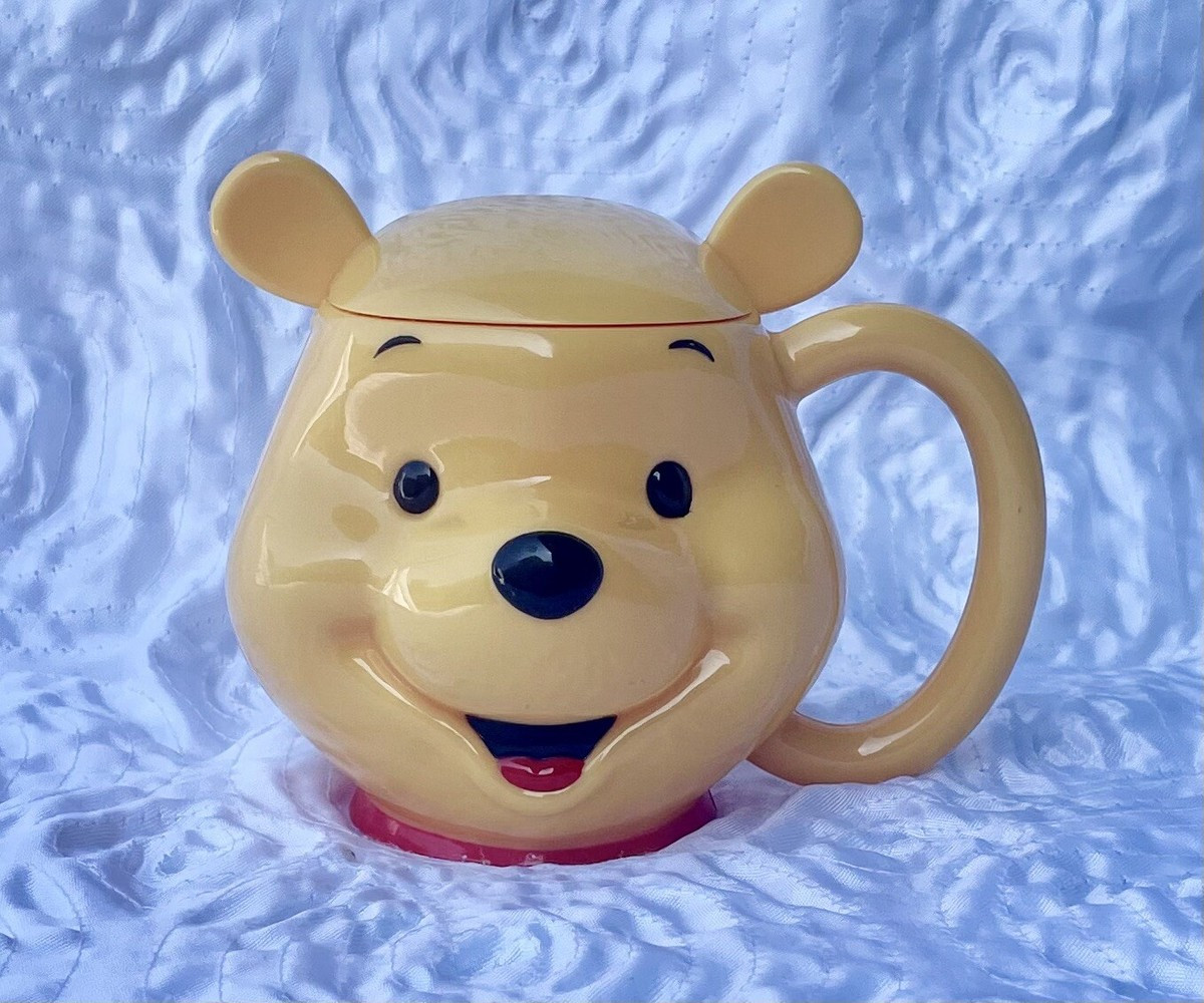 Disney Winnie The Pooh Bear 3D Head Cup & Snap Lid Plastic HTF Silly Bear Face | eBay US