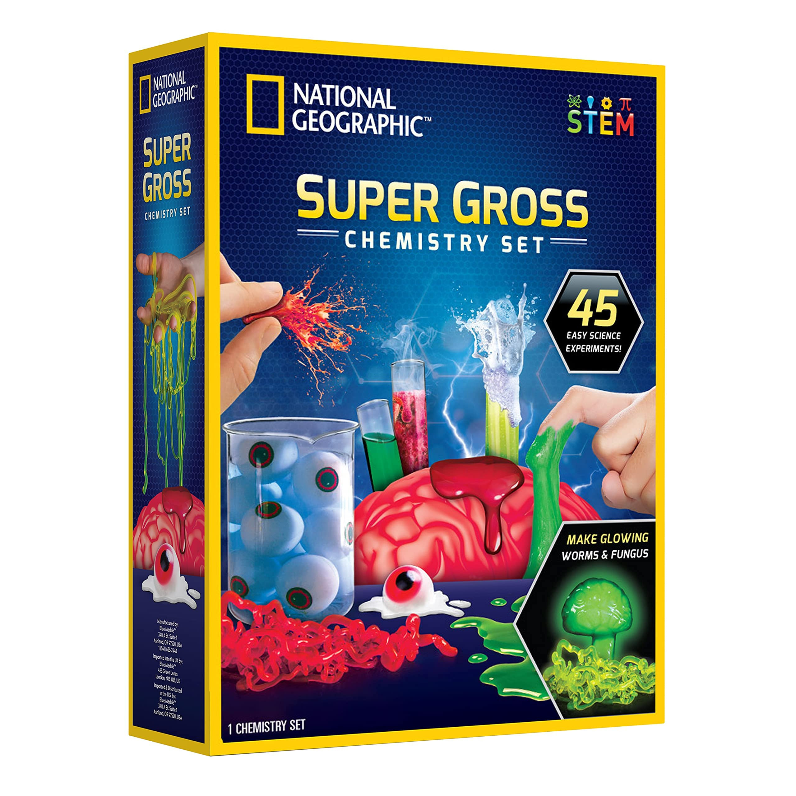 NATIONAL GEOGRAPHIC Gross Science Kit - 45 Gross Science Experiments- Dissect a Brain, Make Slime... | Amazon (US)