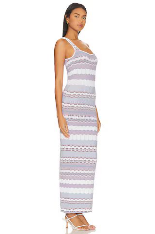 Tularosa Phila Maxi Dress in Cream & Blue Multi from Revolve.com | Revolve Clothing (Global)