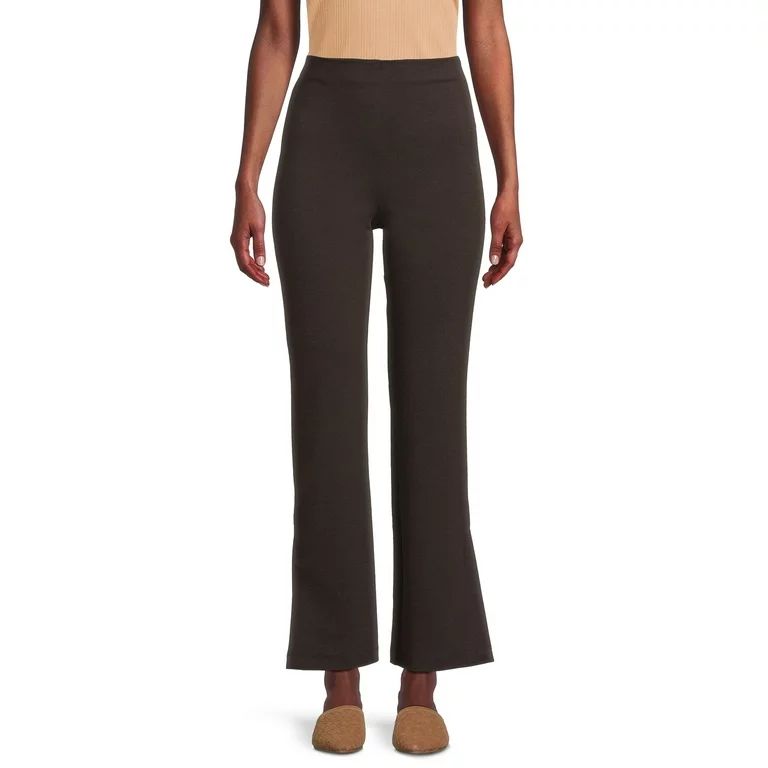 Time and Tru Women's Pull on Bootcut Ponte Pants, Available 30" and 28" Inseam, Sizes XS-XXL | Walmart (US)