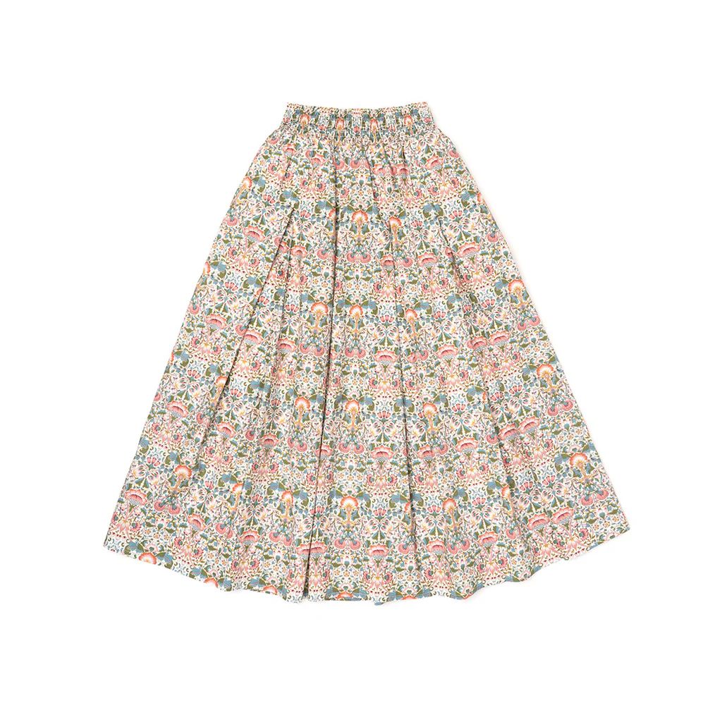 Smocked Waist MIDI Skirt - Fan Floral - Final Sale | Shop BURU