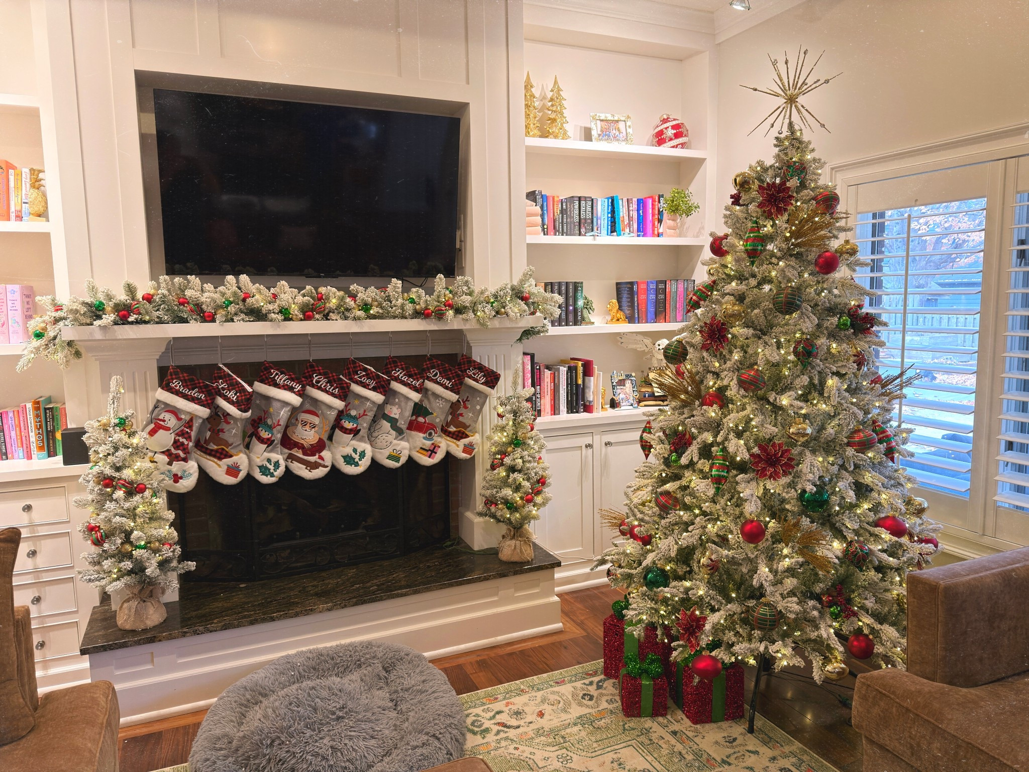 Love our flocked King of Christmas tree for our classic Christmas theme! 🎄 

#LTKHome #LTKHoliday #LTKFamily