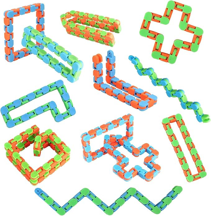 Ganowo Sensory Wacky Tracks Snap and Click Fidget Toys - Party Favors，Classroom Reward,Goody Ba... | Amazon (US)