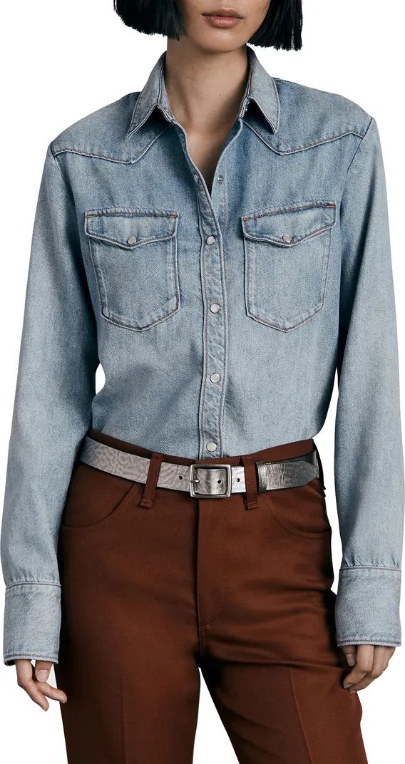 rag & bone Wyatt Western Denim Shirt | Nordstrom | Nordstrom