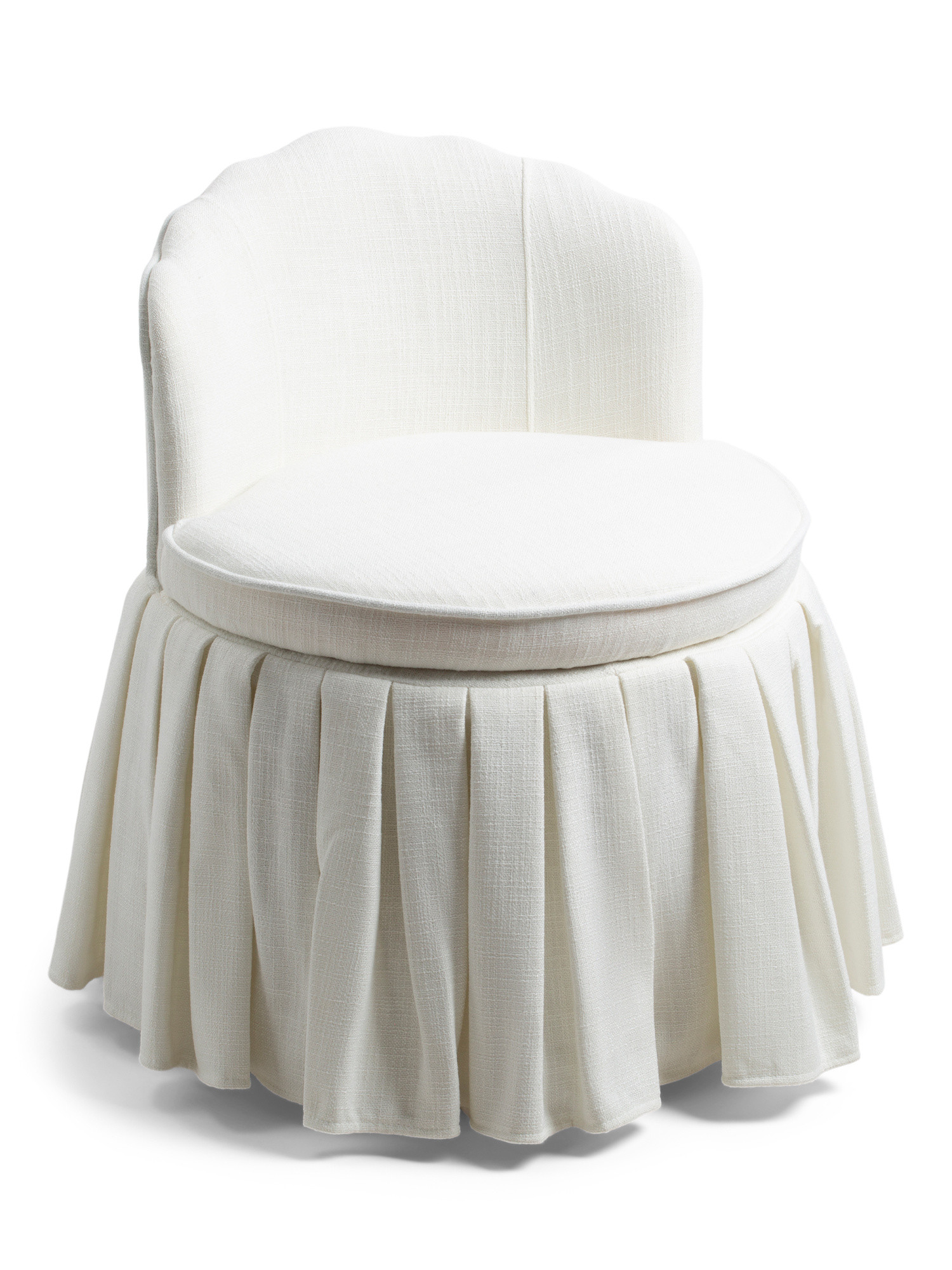 28in Swivel Vanity Chair With Under Seat Storage And Ruffle Skirt | Furniture & Lighting | Marsha... | Marshalls
