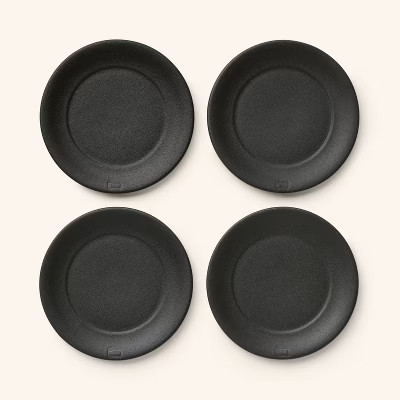 4pc Ceramic Dessert Plates Matte Black - Woolrich x Target | Target