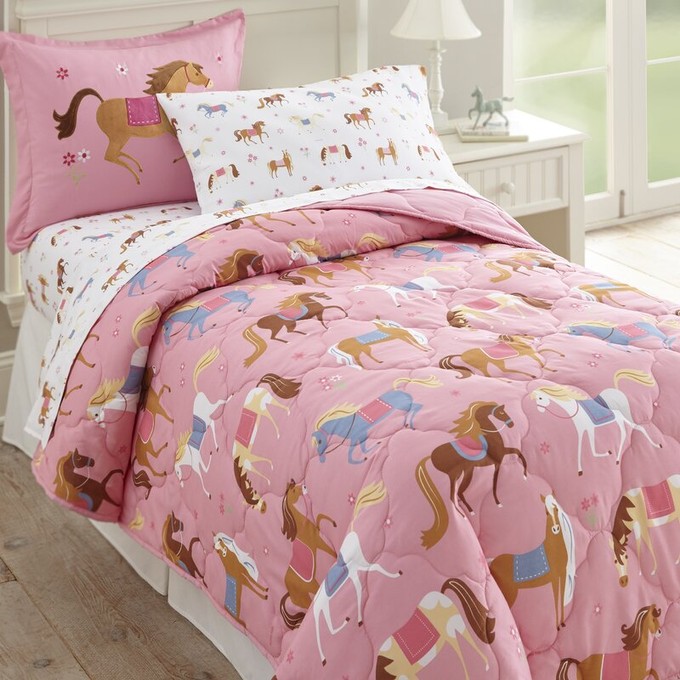 Girls Horse Bedding Cowgirl Theme Bedroom Pony Bedding Sets
