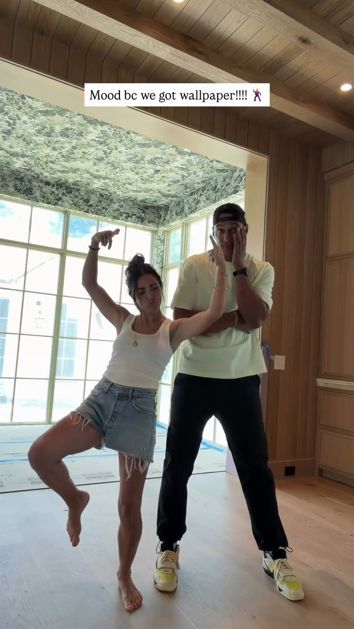 Mood because we got wallpaper and the house is coming along!!! Wearing a classic Talulah white tank and my fav denim shorts @Revolve

#LTKootd
