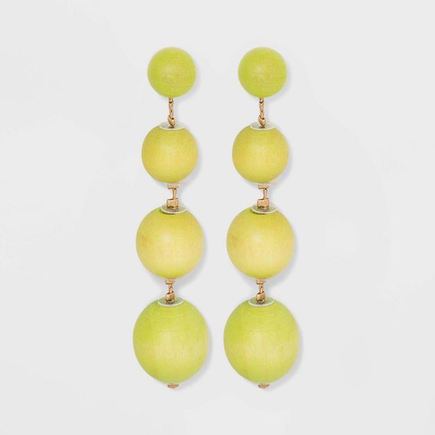 Wooden Ball Beads Drop Earrings - A New Day™ | Target