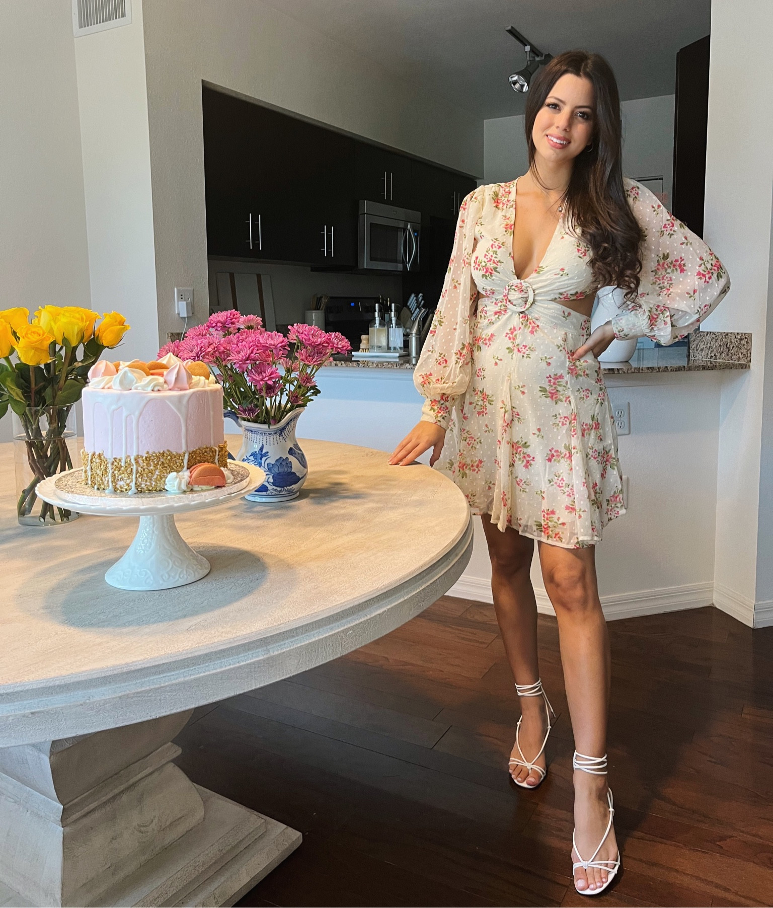 Birthday girl look for a Spring birthday💐💗🎂

Floral dress, cut-out dress, cut out style, strappy sandals, white heels, spring fashion, long sleeve dress, vacation style, resort style, ASOS, Steve Madden

#LTKsalealert #LTKunder100 #LTKSeasonal