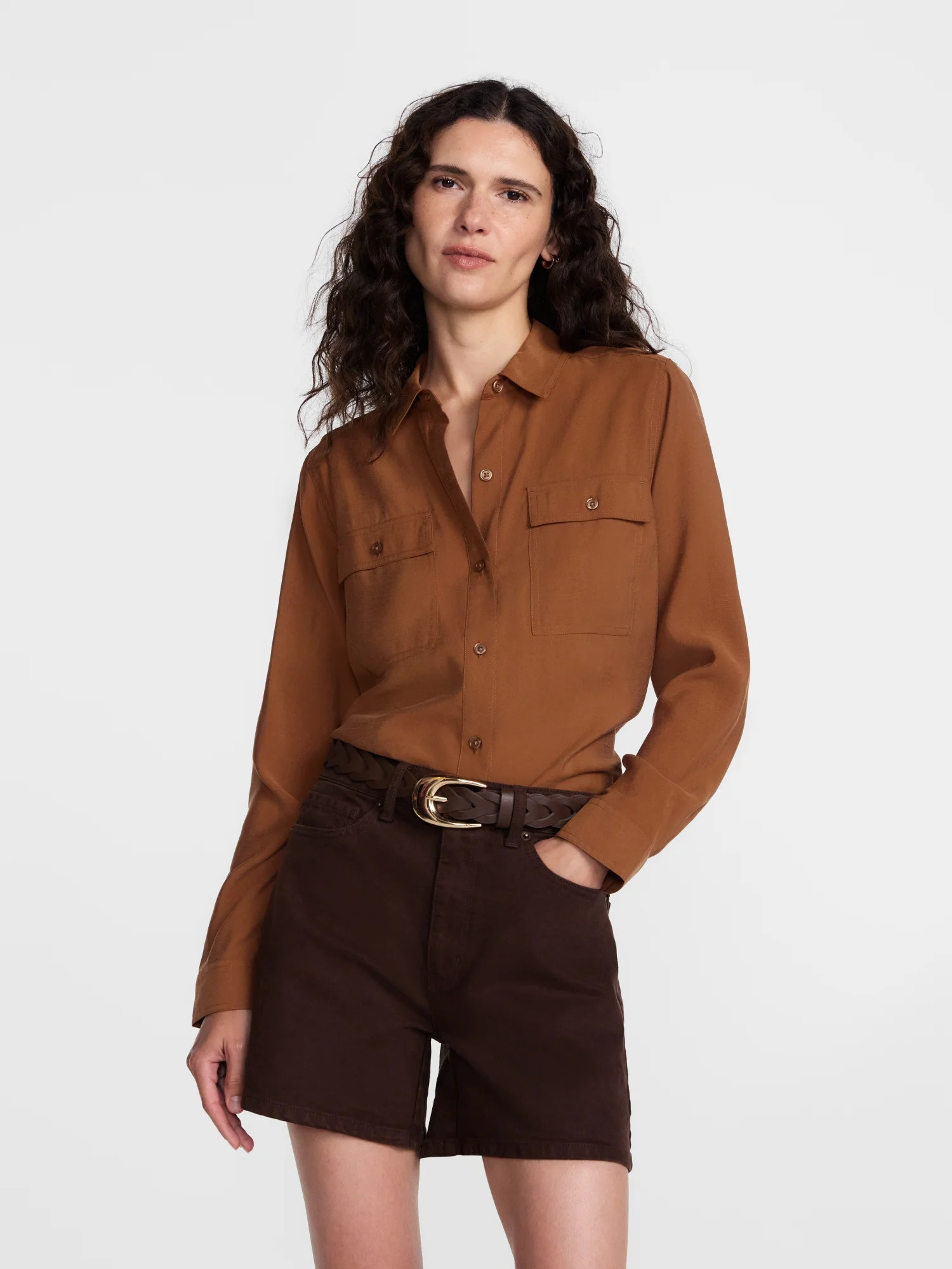 Scenario Women's Utility Tunic Shirt with Long Sleeves, Sizes XS-XXXL - Walmart.com | Walmart (US)