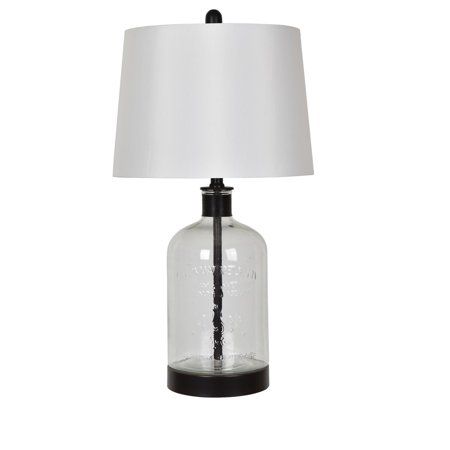 Woodburn Metal and Glass 26.5" Table Lamp - Walmart.com | Walmart (US)