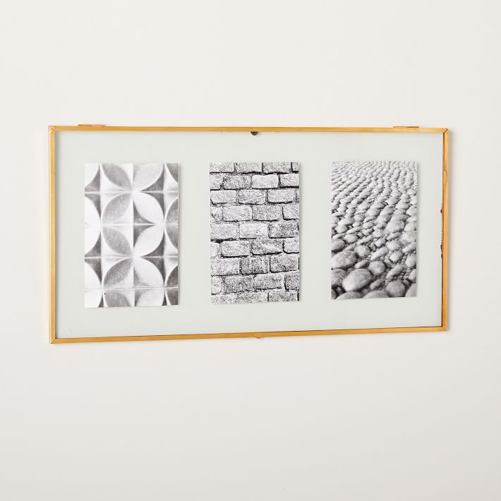 Terrace Triple Frame - Brass | West Elm (US)