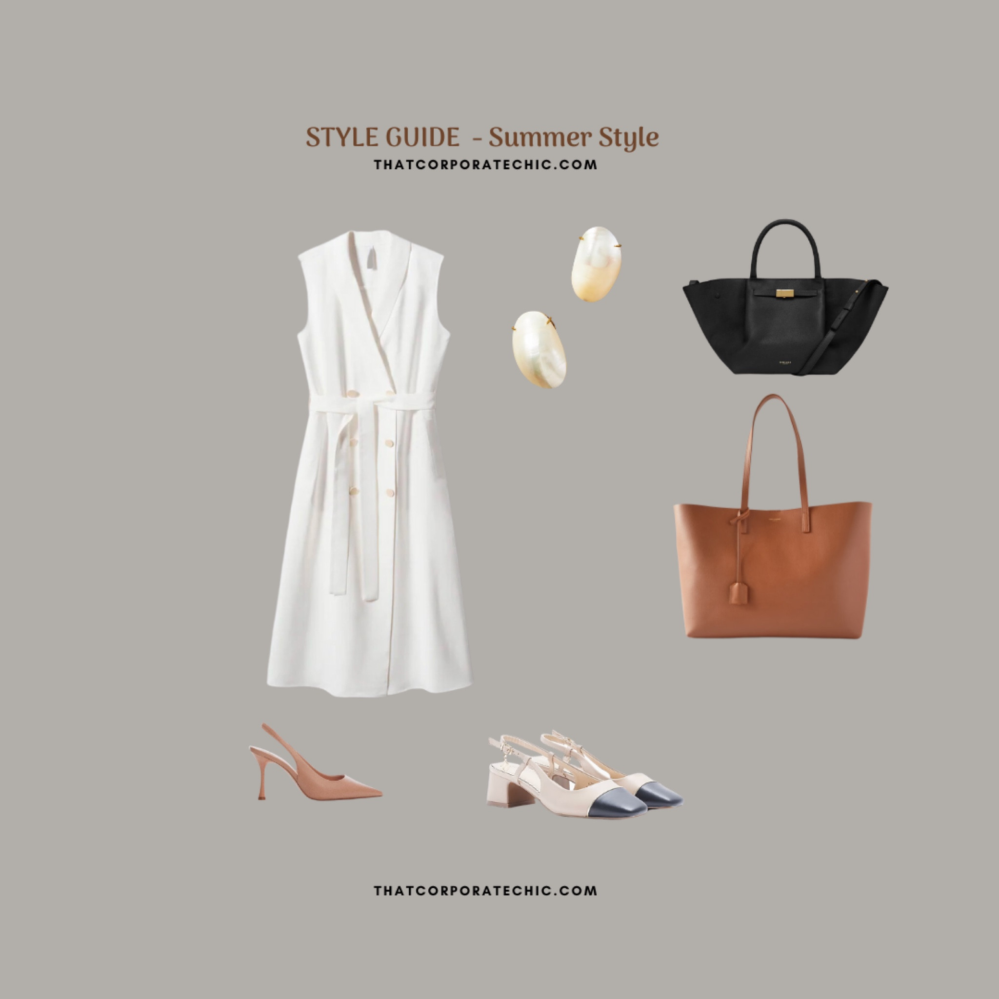 Summer style ideas 


Black tote bag, white linen dress, tan bag,classic style , workwear, summer outfit ideas

#LTKworkwear #LTKstyletip #LTKshoecrush
