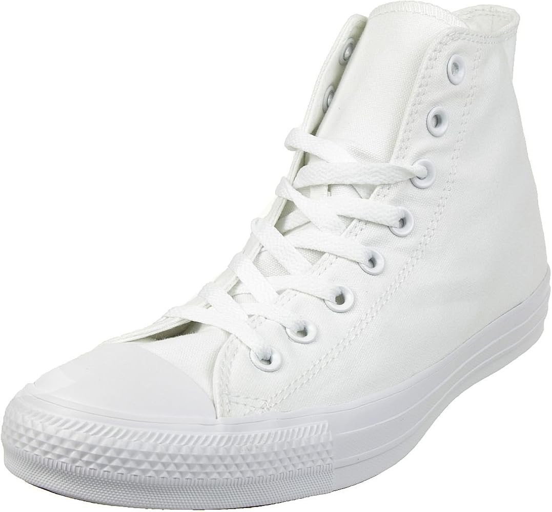 Amazon.com | Converse Chuck Taylor All Star 2018 Seasonal High Top Sneaker, White Monochrome, 4.5... | Amazon (US)