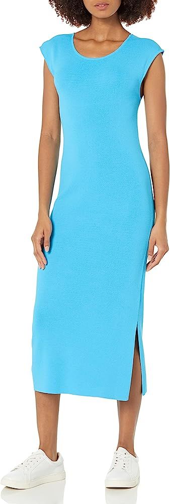 The Drop Women's Laila Power-Shoulder Twist Back Midi Sweater Dress | Amazon (US)