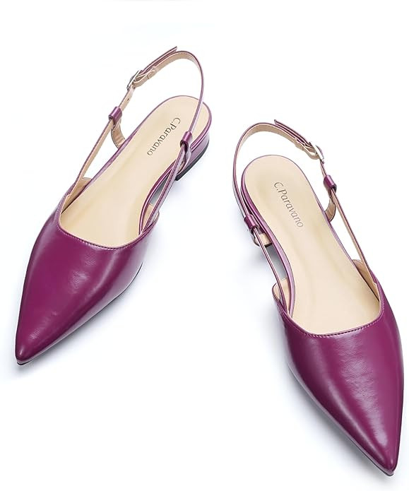 C.Paravano Women's Slingback Flats Pointed Toe Slingback Flats for Women Slingback Flats for Wome... | Amazon (US)