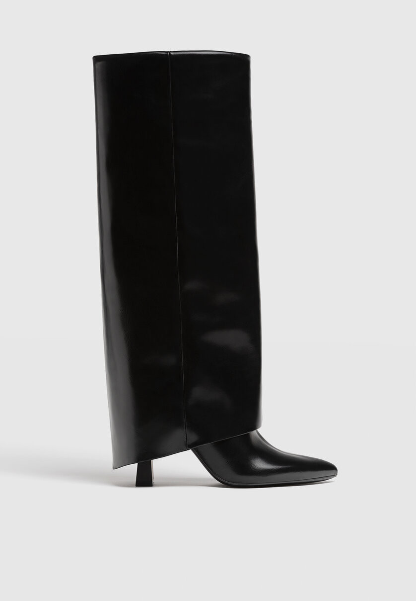 Bottes à talon noires - Mode femme | Stradivarius France | Stradivarius (FR)